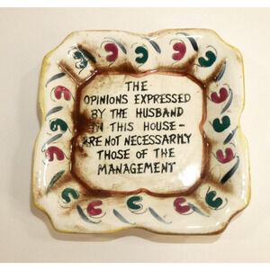 Vintage Japan G C Fine Ceramic Trinket Dish Hanging Small Plate 4"